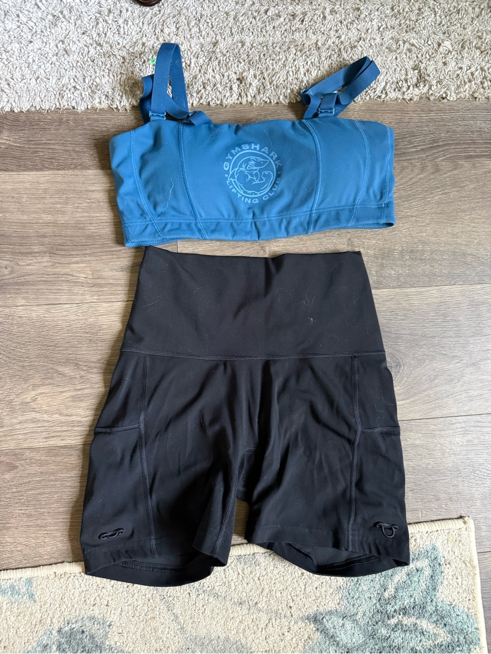 Gymshark Black High-Waist Side-Pocket Athletic Shorts